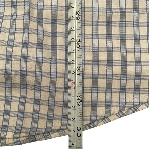 Tommy Hilfiger TLC The Lifetime Collar Button Down White / Blue Plaid Shirt - Picture 4 of 5